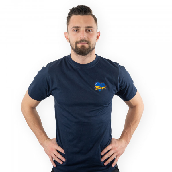 Herz-Shirt «Vo de Fans für d’Fans» navy